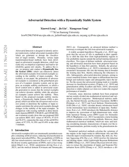 Adversarial Detection with a Dynamically Stable System