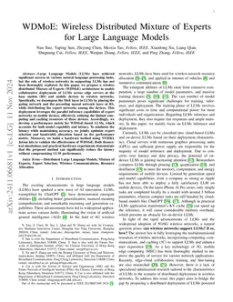 WDMoE: Wireless Distributed Mixture of Experts for Large Language Models