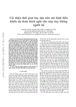 Flight Time Improvement Using Adaptive Model Predictive Control for
  Unmanned Aerial Vehicles
