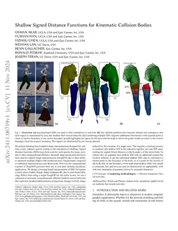 Shallow Signed Distance Functions for Kinematic Collision Bodies