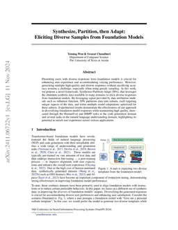 Synthesize, Partition, then Adapt: Eliciting Diverse Samples from
  Foundation Models