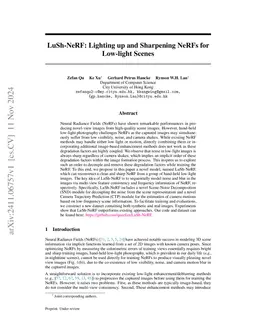 LuSh-NeRF: Lighting up and Sharpening NeRFs for Low-light Scenes