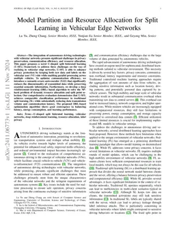 Model Partition and Resource Allocation for Split Learning in Vehicular
  Edge Networks