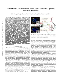 AV-PedAware: Self-Supervised Audio-Visual Fusion for Dynamic Pedestrian Awareness