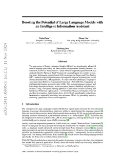 AssistRAG: Boosting the Potential of Large Language Models with an
  Intelligent Information Assistant