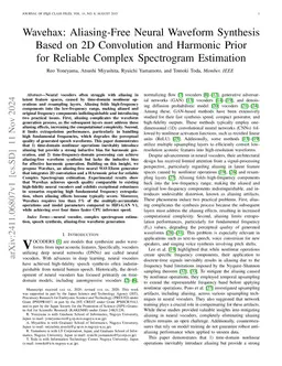 Wavehax: Aliasing-Free Neural Waveform Synthesis Based on 2D Convolution and Harmonic Prior for Reliable Complex Spectrogram Estimation