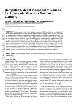 Computable Model-Independent Bounds for Adversarial Quantum Machine
  Learning