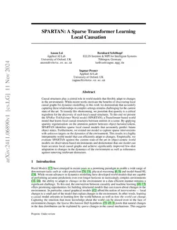 SPARTAN: A Sparse Transformer World Model Attending to What Matters