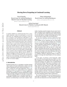 Slowing Down Forgetting in Continual Learning