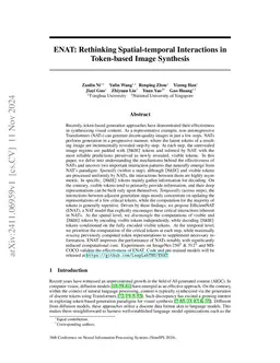 ENAT: Rethinking Spatial-temporal Interactions in Token-based Image
  Synthesis