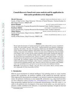 Causal-discovery-based root-cause analysis and its application in time-series prediction error diagnosis