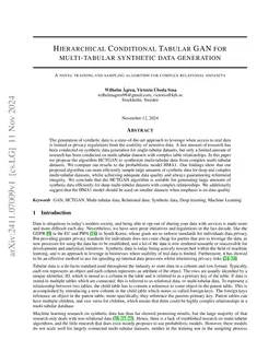 Hierarchical Conditional Tabular GAN for Multi-Tabular Synthetic Data
  Generation