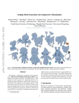 Scaling Mesh Generation via Compressive Tokenization