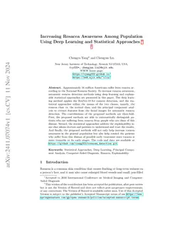 Increasing Rosacea Awareness Among Population Using Deep Learning and
  Statistical Approaches
