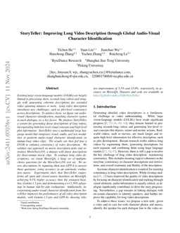 StoryTeller: Improving Long Video Description through Global Audio-Visual Character Identification