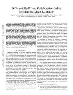 Differentially-Private Collaborative Online Personalized Mean Estimation