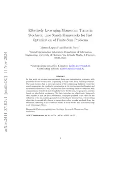 Effectively Leveraging Momentum Terms in Stochastic Line Search Frameworks for Fast Optimization of Finite-Sum Problems
