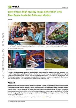 Edify Image: High-Quality Image Generation with Pixel Space Laplacian
  Diffusion Models