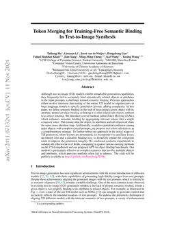 Token Merging for Training-Free Semantic Binding in Text-to-Image
  Synthesis