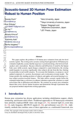 Acoustic-based 3D Human Pose Estimation Robust to Human Position
