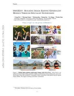 OmniEdit: Building Image Editing Generalist Models Through Specialist Supervision