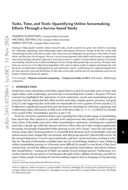 Tasks, Time, and Tools: Quantifying Online Sensemaking Efforts Through a
  Survey-based Study