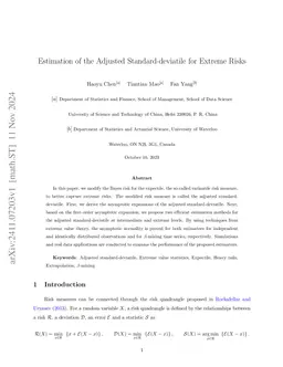 Estimation of the Adjusted Standard-deviatile for Extreme Risks