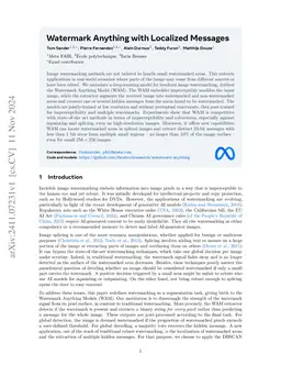 Watermark Anything with Localized Messages