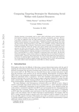 Comparing Targeting Strategies for Maximizing Social Welfare with Limited Resources