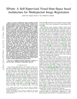 XPoint: A Self-Supervised Visual-State-Space based Architecture for
  Multispectral Image Registration