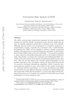 Convergence Rate Analysis of LION