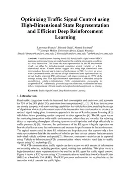 Optimizing Traffic Signal Control using High-Dimensional State
  Representation and Efficient Deep Reinforcement Learning