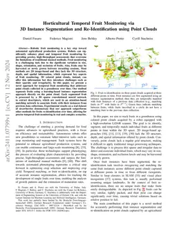 Horticultural Temporal Fruit Monitoring via 3D Instance Segmentation and Re-Identification using Colored Point Clouds
