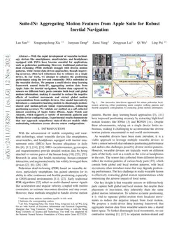 Suite-IN: Aggregating Motion Features from Apple Suite for Robust
  Inertial Navigation