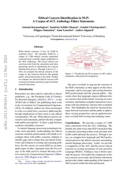 Ethical Concern Identification in NLP: A Corpus of ACL Anthology Ethics
  Statements