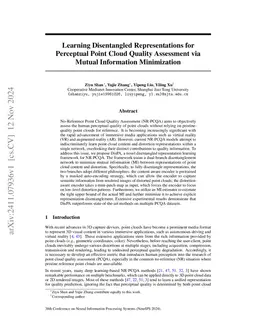 Learning Disentangled Representations for Perceptual Point Cloud Quality
  Assessment via Mutual Information Minimization