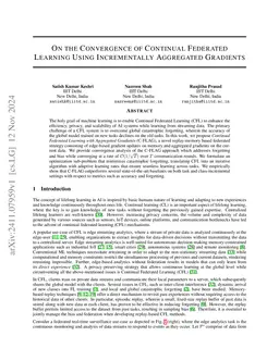 On the Convergence of Continual Federated Learning Using Incrementally Aggregated Gradients