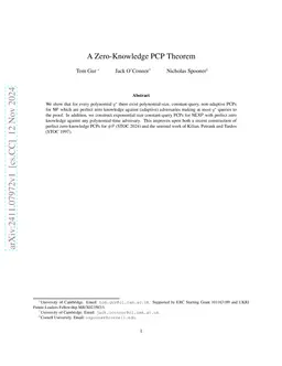 A Zero-Knowledge PCP Theorem