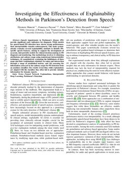 Investigating the Effectiveness of Explainability Methods in Parkinson's
  Detection from Speech