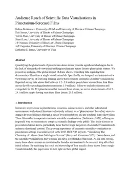 Audience Reach of Scientific Data Visualizations in Planetarium-Screened
  Films