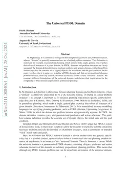 The Universal PDDL Domain