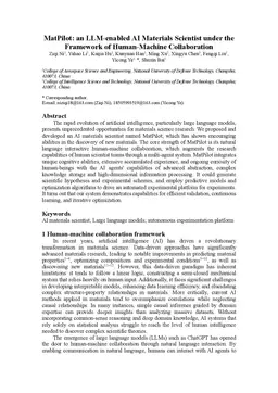 MatPilot: an LLM-enabled AI Materials Scientist under the Framework of
  Human-Machine Collaboration