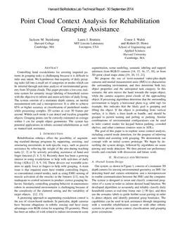 Point Cloud Context Analysis for Rehabilitation Grasping Assistance