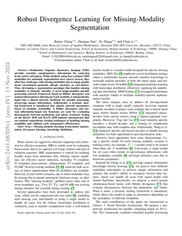 Robust Divergence Learning for Missing-Modality Segmentation