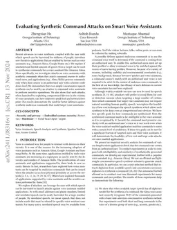 Evaluating Synthetic Command Attacks on Smart Voice Assistants