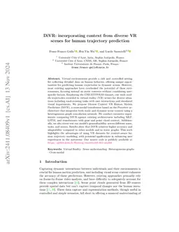 DiVR: incorporating context from diverse VR scenes for human trajectory
  prediction