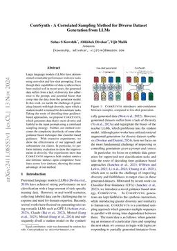 CorrSynth -- A Correlated Sampling Method for Diverse Dataset Generation from LLMs