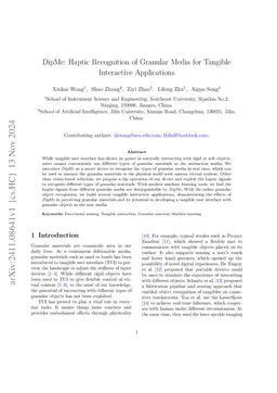 DipMe: Haptic Recognition of Granular Media for Tangible Interactive
  Applications