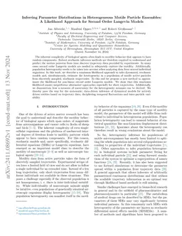 Inferring Parameter Distributions in Heterogeneous Motile Particle
  Ensembles: A Likelihood Approach for Second Order Langevin Models