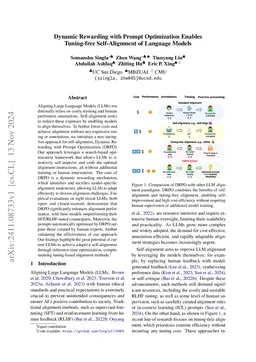 Dynamic Rewarding with Prompt Optimization Enables Tuning-free
  Self-Alignment of Language Models